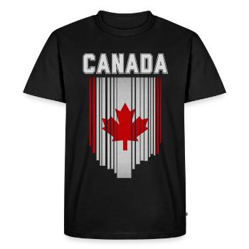 Flag of Canada, Canadian pride - Men's Premium Organic T-Shirt - black - Front - Nico (187cm)