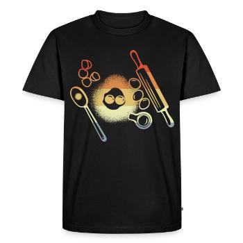 Baking Ingredients Vintage Look - Men's Premium Organic T-Shirt - black - Front - Nico (187cm)