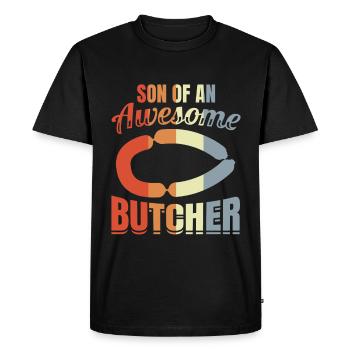 Butcher's Son - Men's Premium Organic T-Shirt - black - Front - Nico (187cm)