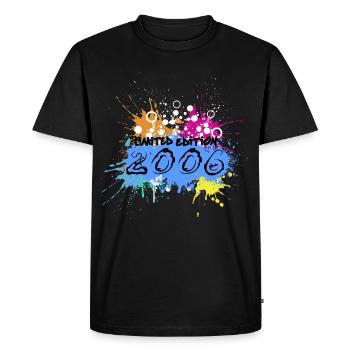 Colour explosion Limited Edition 2006 - Men's Premium Organic T-Shirt - black - Front - Nico (187cm)