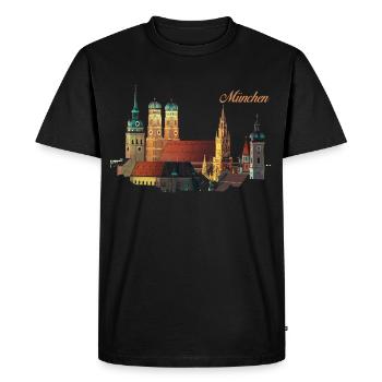 Munich - T-shirt Premium bio Homme - noir - Devant - Nico (187cm)