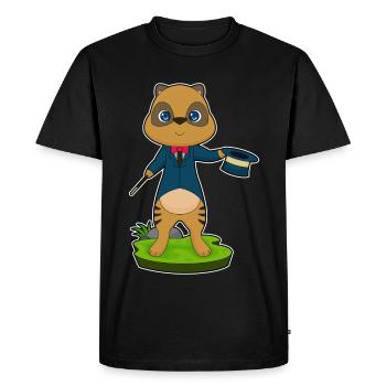 Meerkat Wizard Wand - Men's Premium Organic T-Shirt - black - Front - Nico (187cm)