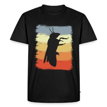 Abeille rétro - T-shirt Premium bio Homme - noir - Devant - Nico (187cm)