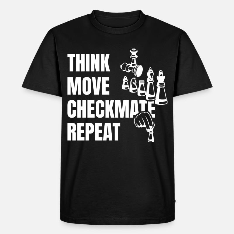 Think Play Checkmate Next - Men's Premium Organic T-Shirt - black