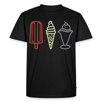 Coupes glacées - T-shirt Premium bio Homme - noir - Devant - Nico (187cm)