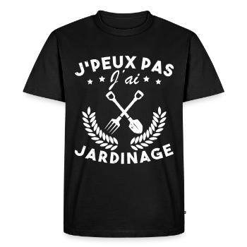 Je Peux Pas J ai Jardinage - T-shirt Premium bio Homme - noir - Devant - Nico (187cm)