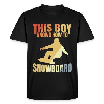 Snowboard Boy - Men's Premium Organic T-Shirt - black - Front - Nico (187cm)