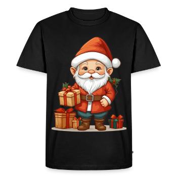 Gnome de Noël - T-shirt Premium bio Homme - noir - Devant - Nico (187cm)