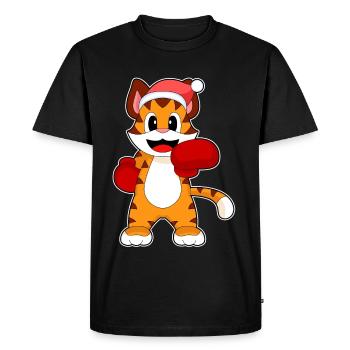 Boîtes de Noël Tigre - T-shirt Premium bio Homme - noir - Devant - Nico (187cm)