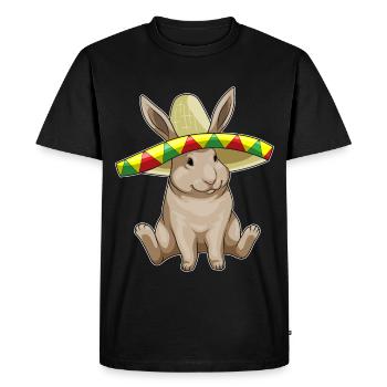 Bunny Sombrero - Men's Premium Organic T-Shirt - black - Front - Nico (187cm)