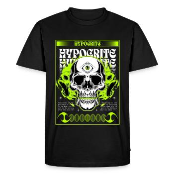 Crâne - T-shirt Premium bio Homme - noir - Devant - Nico (187cm)