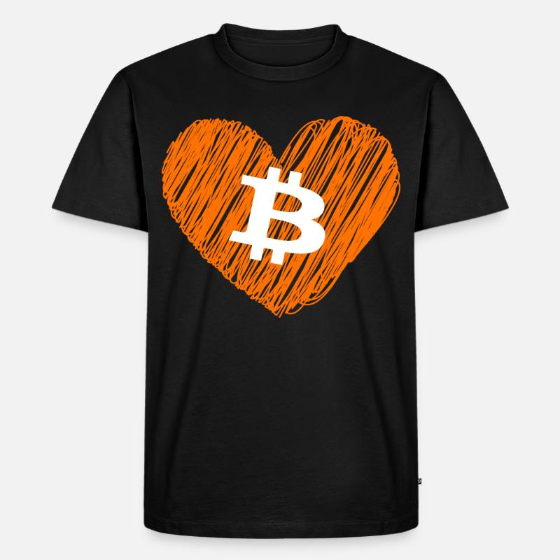 Bitcoin Crypto Cryptocurrency Splash - Männer Premium Bio T-Shirt - Schwarz