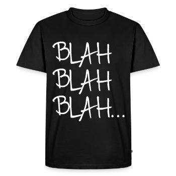 blah blah blah funny shirt - Men's Premium Organic T-Shirt - black - Front - Nico (187cm)
