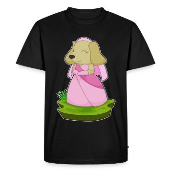 Chien voile de mariée mariage - T-shirt Premium bio Homme - noir - Devant - Nico (187cm)
