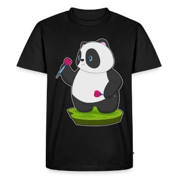 Fléchette Panda Dartpfeil - T-shirt Premium bio Homme - noir - Devant - Nico (187cm)