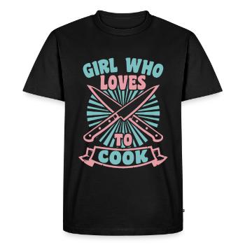 Cook - Men's Premium Organic T-Shirt - black - Front - Nico (187cm)