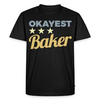 Boulanger moyen - T-shirt Premium bio Homme - noir - Devant - Nico (187cm)