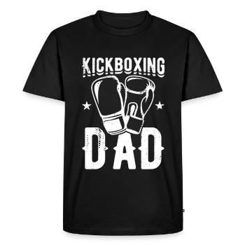 Papa kickboxeur - T-shirt Premium bio Homme - noir - Devant - Nico (187cm)