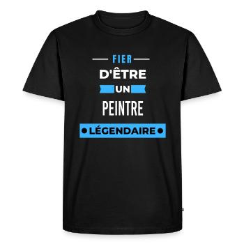 Fier d être un peintre légendaire - T-shirt Premium bio Homme - noir - Devant - Nico (187cm)