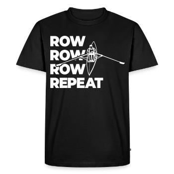 Aviron Aviron Aviron Répétition de l’aviron - T-shirt Premium bio Homme - noir - Devant - Nico (187cm)