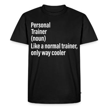 personal trainer noun funny shirt - T-shirt Premium bio Homme - noir - Devant - Nico (187cm)