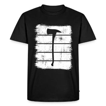 Croquis de hache de pompier - T-shirt Premium bio Homme - noir - Devant - Nico (187cm)