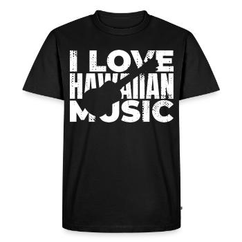 Dicton d’amateur de ukulélé - T-shirt Premium bio Homme - noir - Devant - Nico (187cm)