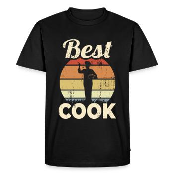 Cooking lover - Men's Premium Organic T-Shirt - black - Front - Nico (187cm)
