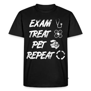 Pet Examine Treat - Men's Premium Organic T-Shirt - black - Front - Nico (187cm)