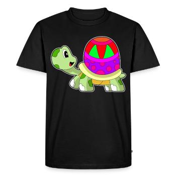Turtle Easter Egg - Men's Premium Organic T-Shirt - black - Front - Nico (187cm)