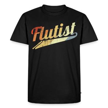 Flûtiste rétro - T-shirt Premium bio Homme - noir - Devant - Nico (187cm)