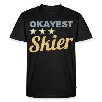 Skieur moyen - T-shirt Premium bio Homme - noir - Devant - Nico (187cm)