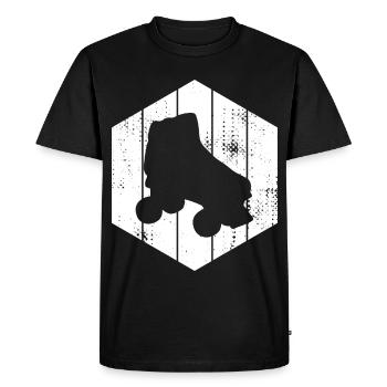 Croquis de patins à roulettes - T-shirt Premium bio Homme - noir - Devant - Nico (187cm)