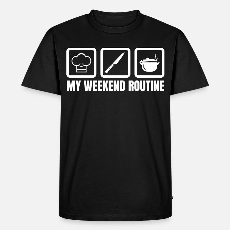 Koch Wochendene - Männer Premium Bio T-Shirt - Schwarz