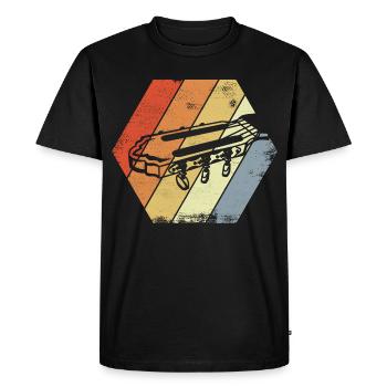 Guitar Headstock Vintage - Men's Premium Organic T-Shirt - black - Front - Nico (187cm)