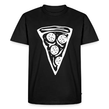 Tranche de pizza - T-shirt Premium bio Homme - noir - Devant - Nico (187cm)