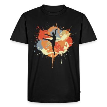 Ballet Dancer Drawing - Men's Premium Organic T-Shirt - black - Front - Nico (187cm)