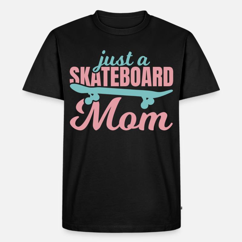 Skateboard Mutter - Männer Premium Bio T-Shirt - Schwarz