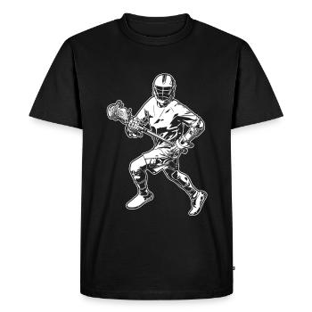 Joueurs de crosse - T-shirt Premium bio Homme - noir - Devant - Nico (187cm)