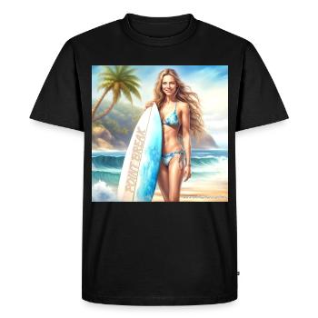 Fille Action Surf 2 - T-shirt Premium bio Homme - noir - Devant - Nico (187cm)