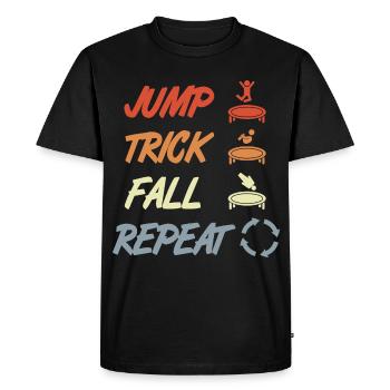 Trampoline Techniques - T-shirt Premium bio Homme - noir - Devant - Nico (187cm)