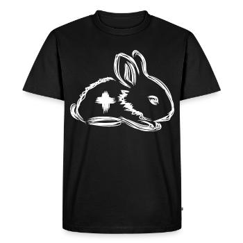 Vétérinaire Lapin - T-shirt Premium bio Homme - noir - Devant - Nico (187cm)