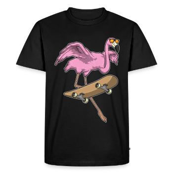 Flamingo Skater Skateboard Sport - T-shirt Premium bio Homme - noir - Devant - Nico (187cm)