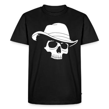 Cowboy Skull - Men's Premium Organic T-Shirt - black - Front - Nico (187cm)