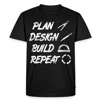 Architect Routine - Men's Premium Organic T-Shirt - black - Front - Nico (187cm)