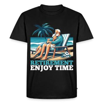 Retirement Retirement Time Enjoy Gift - Men's Premium Organic T-Shirt - black - Front - Nico (187cm)