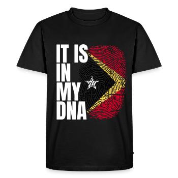 Empreinte digitale du drapeau ADN du Timor oriental - T-shirt Premium bio Homme - noir - Devant - Nico (187cm)