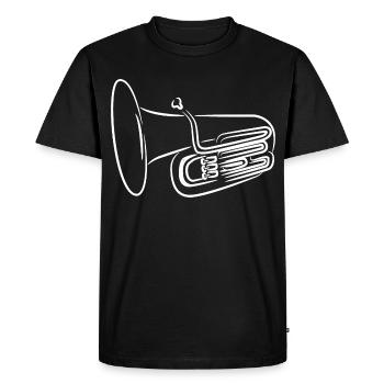 Croquis de tuba - T-shirt Premium bio Homme - noir - Devant - Nico (187cm)