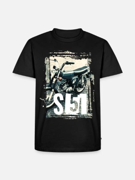 S51 - Grün - Männer Premium Bio T-Shirt - Schwarz