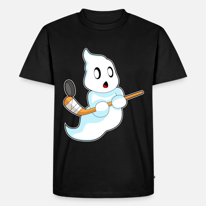 Geist Eishockey Eishockeyschläger - Männer Premium Bio T-Shirt - Schwarz